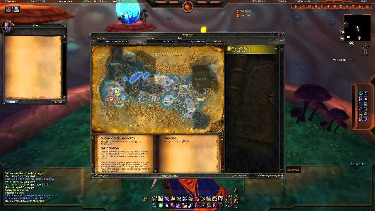 Wow burning crusade classic sporeggar reputation guide