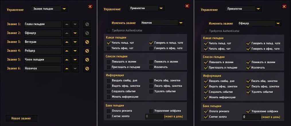 Как настраивать привилегии. Ранги в гильдии. Гильдейские ранги. Звания в гильдии wow.